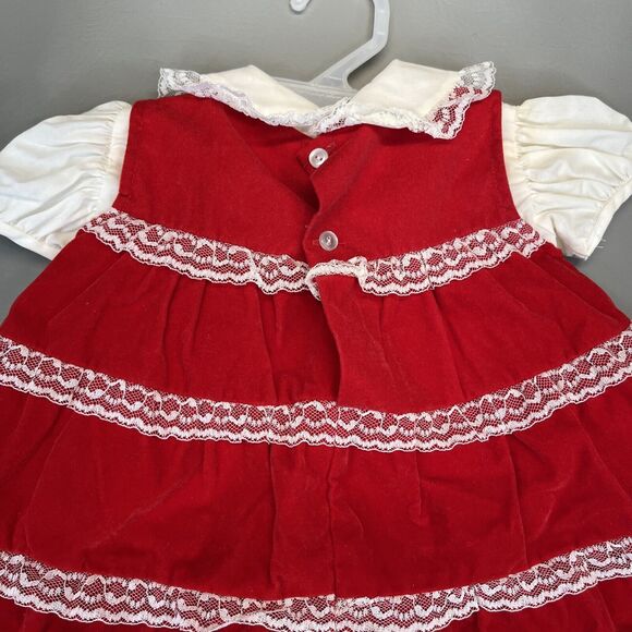 Babyfair Dress Toddler Girls 18 m Red Velvet Lace Christmas - Picture 11 of 16